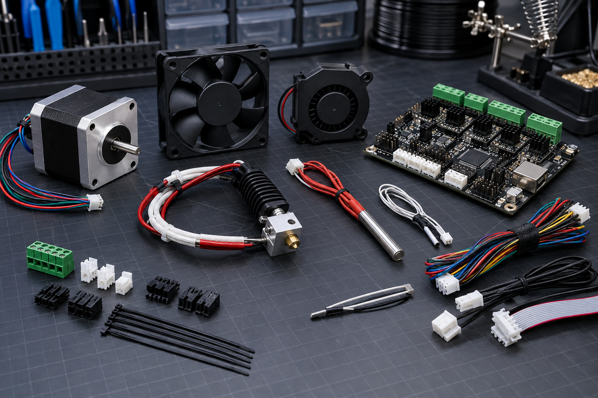 3D Printer Electronics Support Stable Temperature and Movement Control
