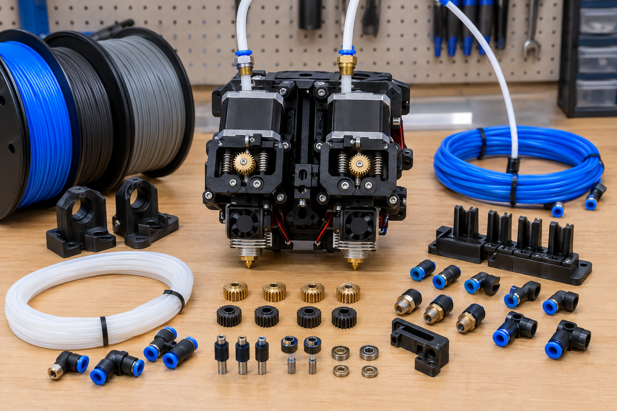 Extrusion Components Keep Filament Moving Through the Printing System